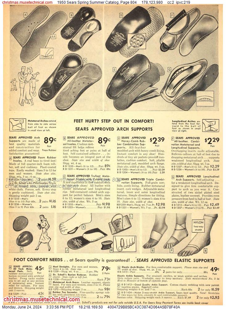 1950 Sears Spring Summer Catalog, Page 804