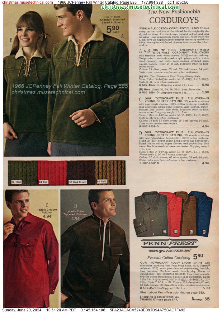 1966 JCPenney Fall Winter Catalog, Page 585