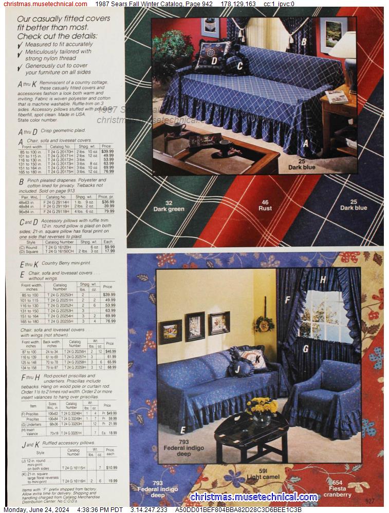 1987 Sears Fall Winter Catalog, Page 942