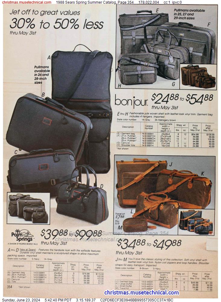 1988 Sears Spring Summer Catalog, Page 354