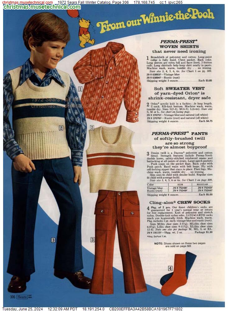 1972 Sears Fall Winter Catalog, Page 306