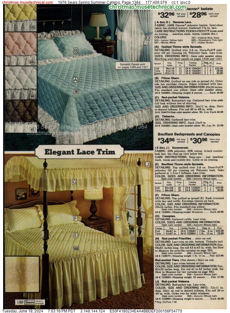 1976 Sears Spring Summer Catalog, Page 1364