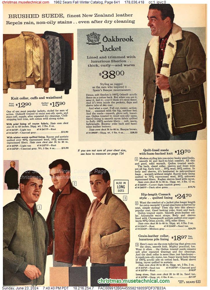 1962 Sears Fall Winter Catalog, Page 641