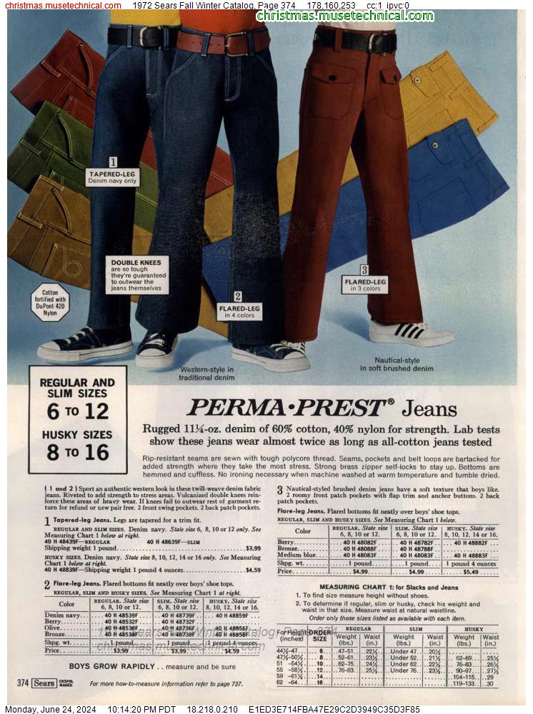 1972 Sears Fall Winter Catalog, Page 374