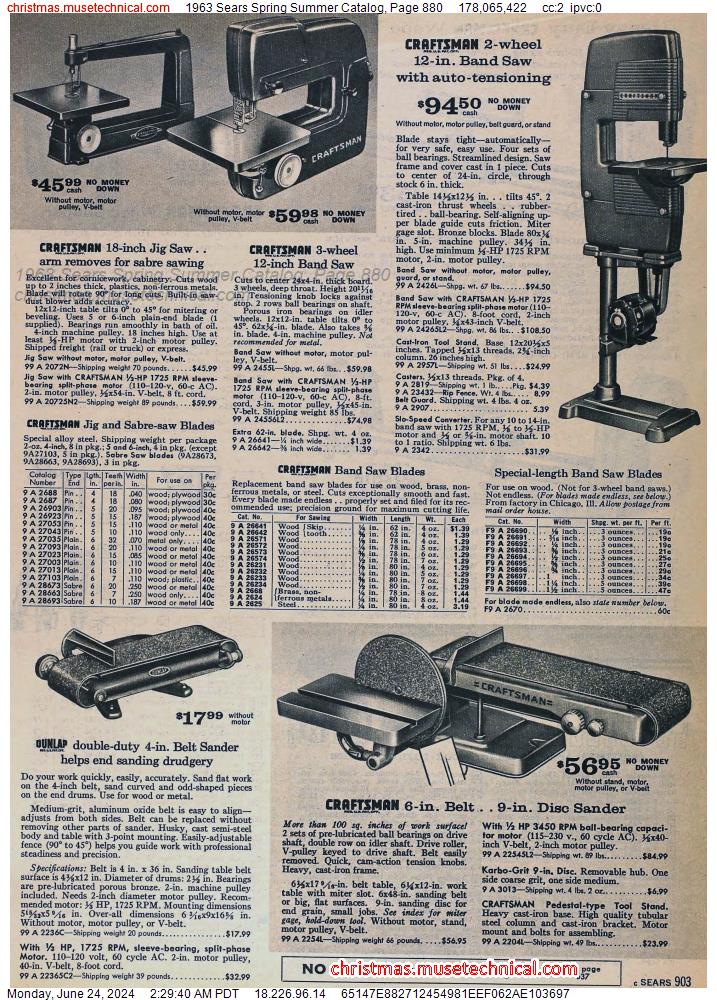 1963 Sears Spring Summer Catalog, Page 880