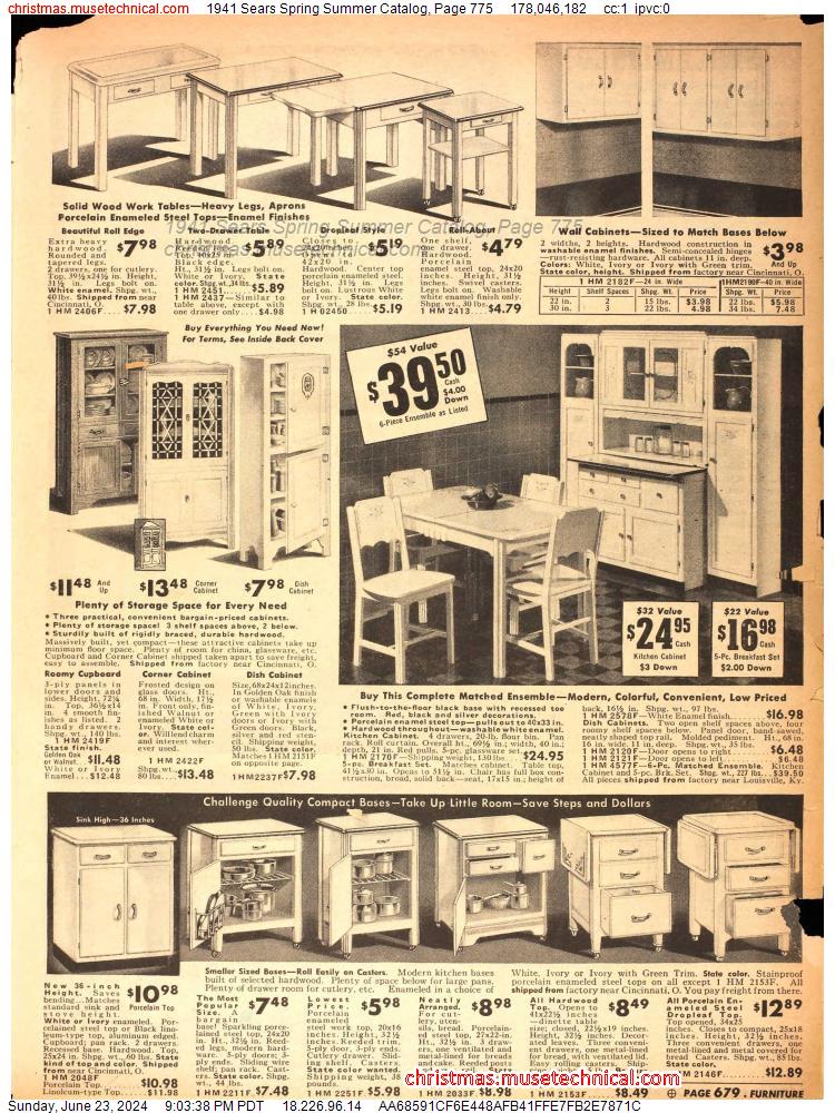 1941 Sears Spring Summer Catalog, Page 775