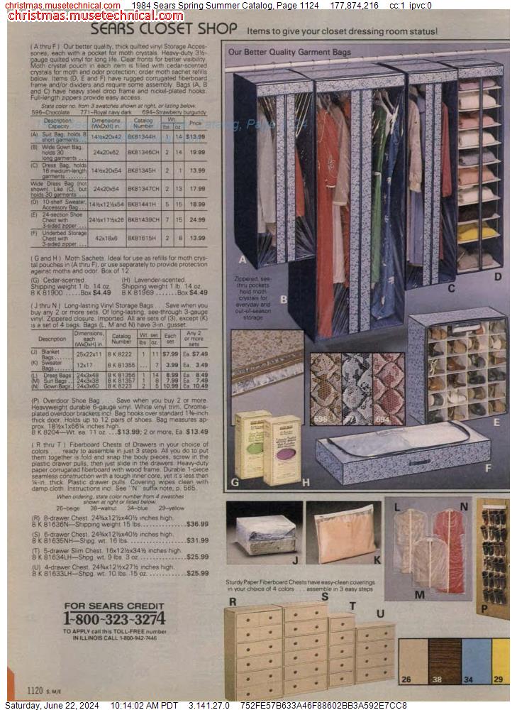 1984 Sears Spring Summer Catalog, Page 1124