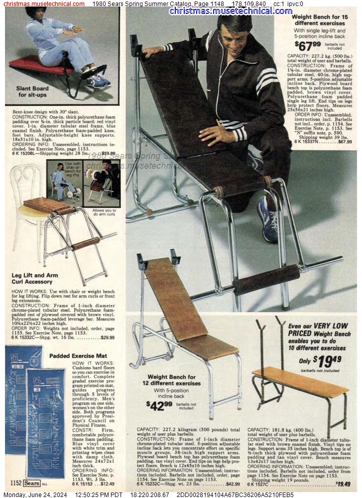 1980 Sears Spring Summer Catalog, Page 1148
