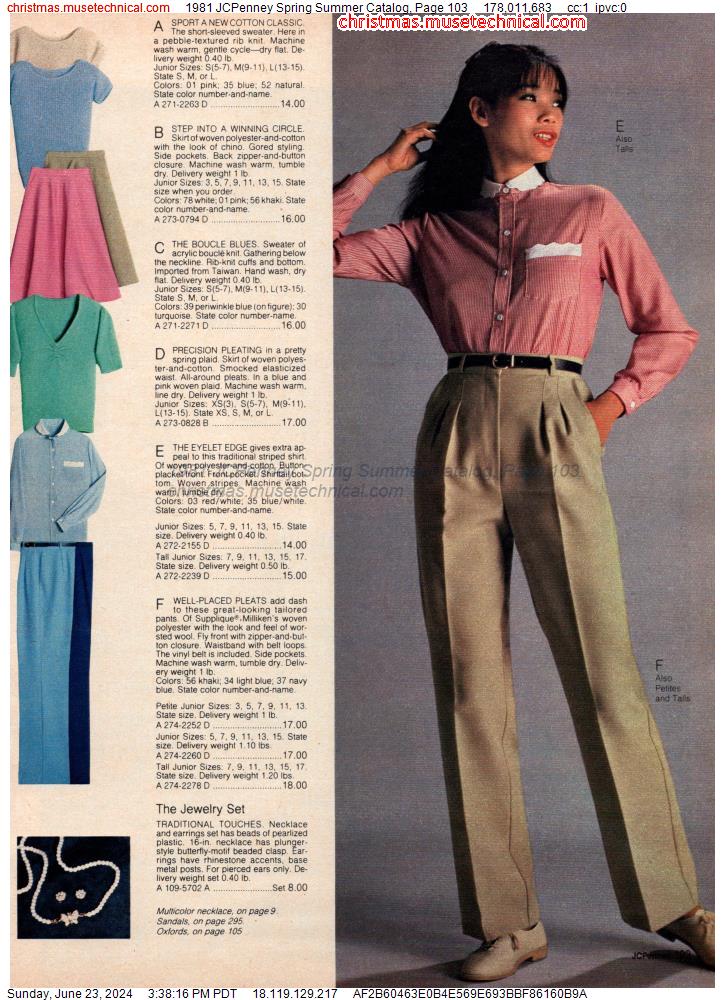 1981 JCPenney Spring Summer Catalog, Page 103