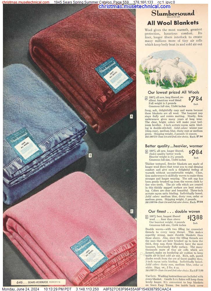 1945 Sears Spring Summer Catalog, Page 559