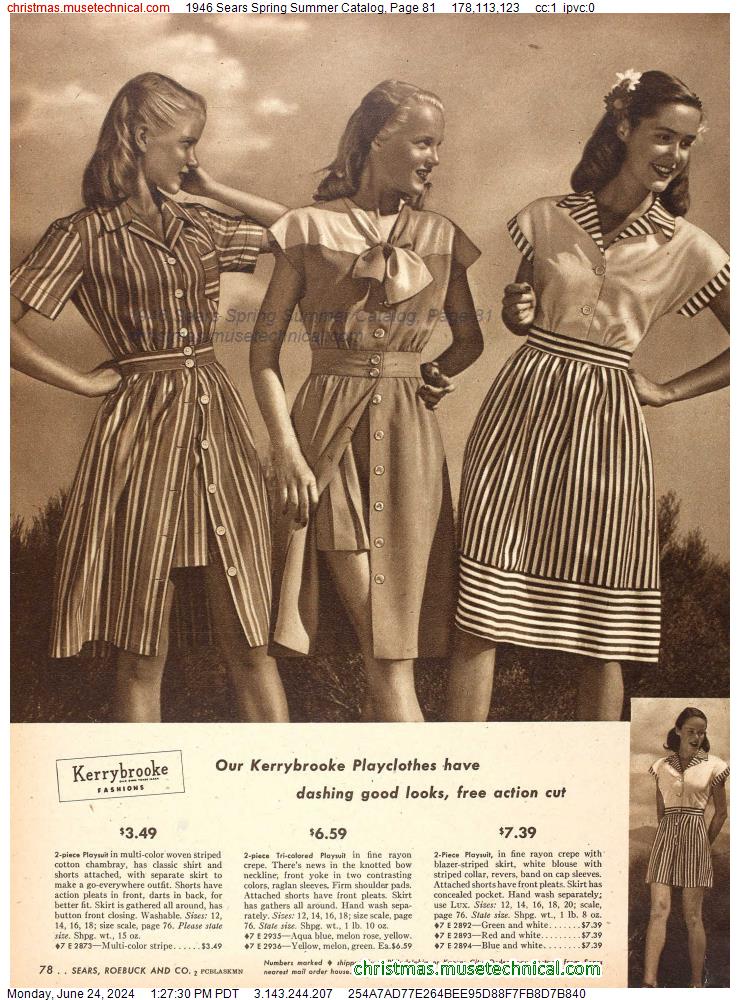 1946 Sears Spring Summer Catalog, Page 81