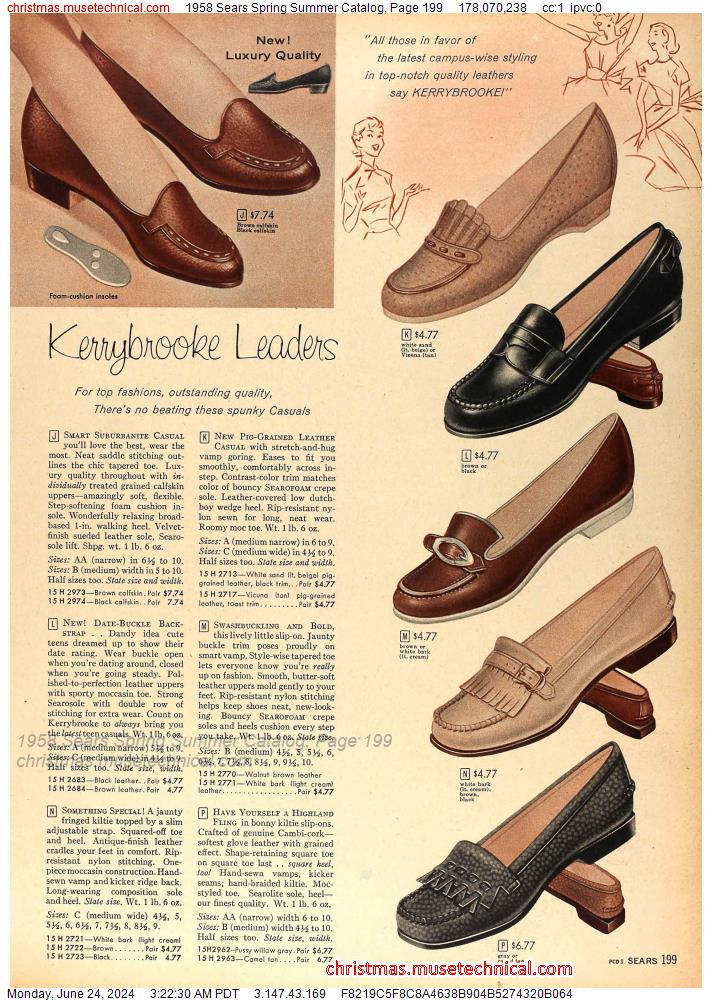 1958 Sears Spring Summer Catalog, Page 199
