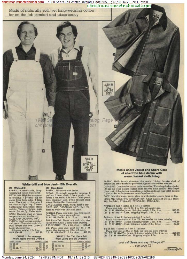 1980 Sears Fall Winter Catalog, Page 685