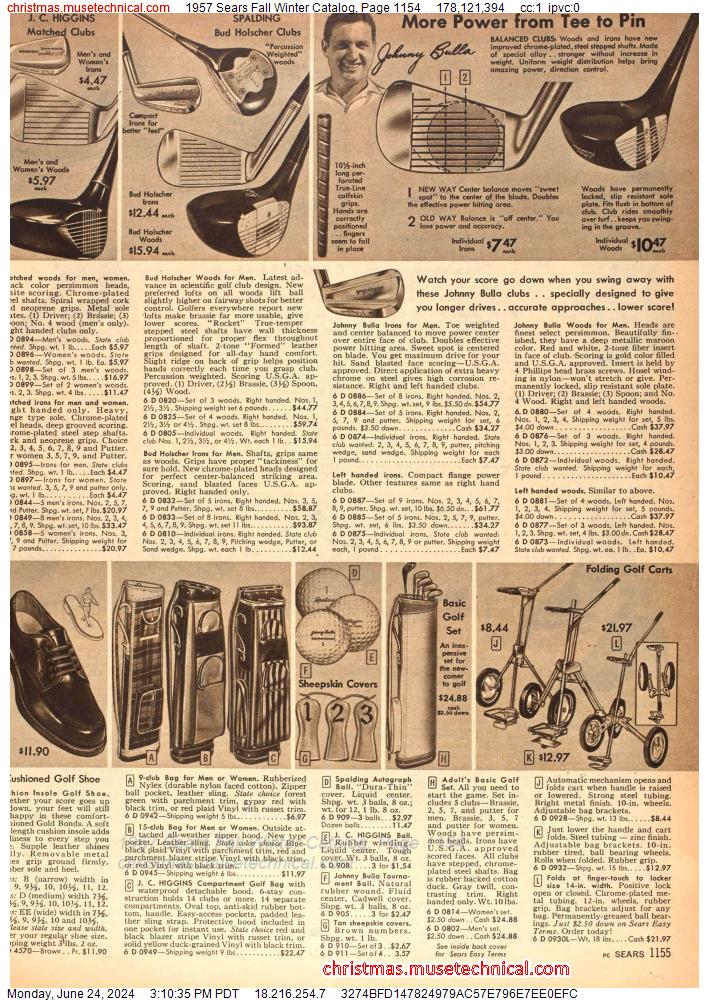 1957 Sears Fall Winter Catalog, Page 1154