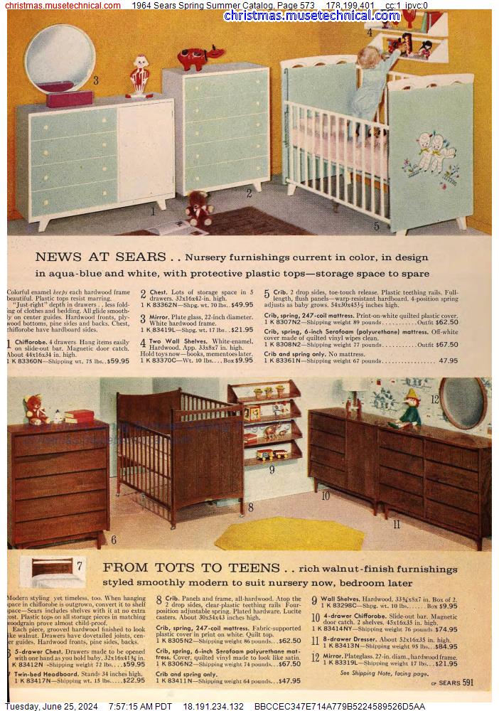 1964 Sears Spring Summer Catalog, Page 573