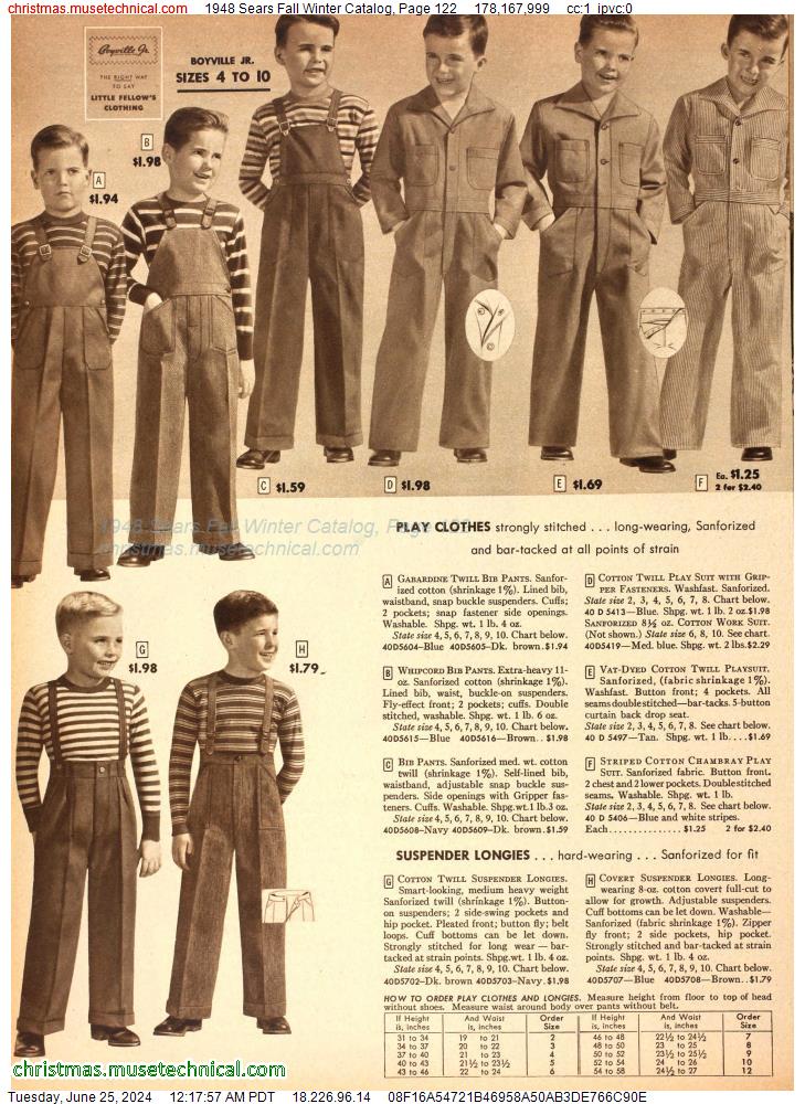 1948 Sears Fall Winter Catalog, Page 122