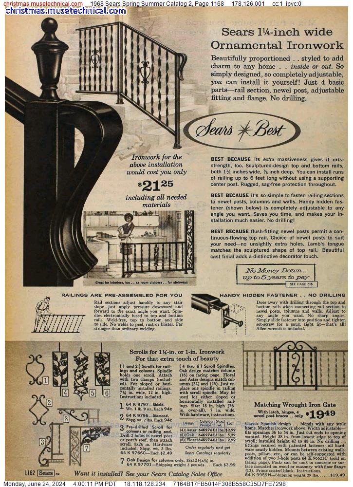 1968 Sears Spring Summer Catalog 2, Page 1168