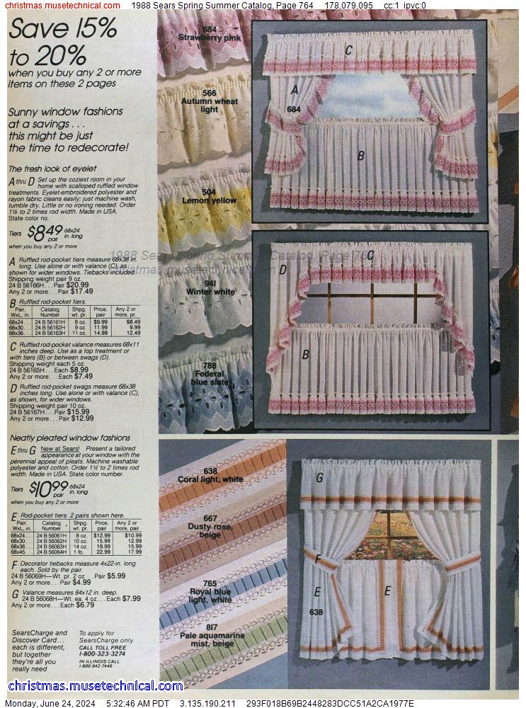 1988 Sears Spring Summer Catalog, Page 764
