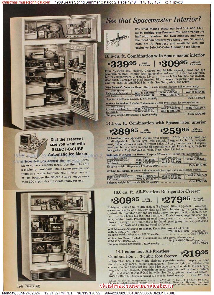 1968 Sears Spring Summer Catalog 2, Page 1248