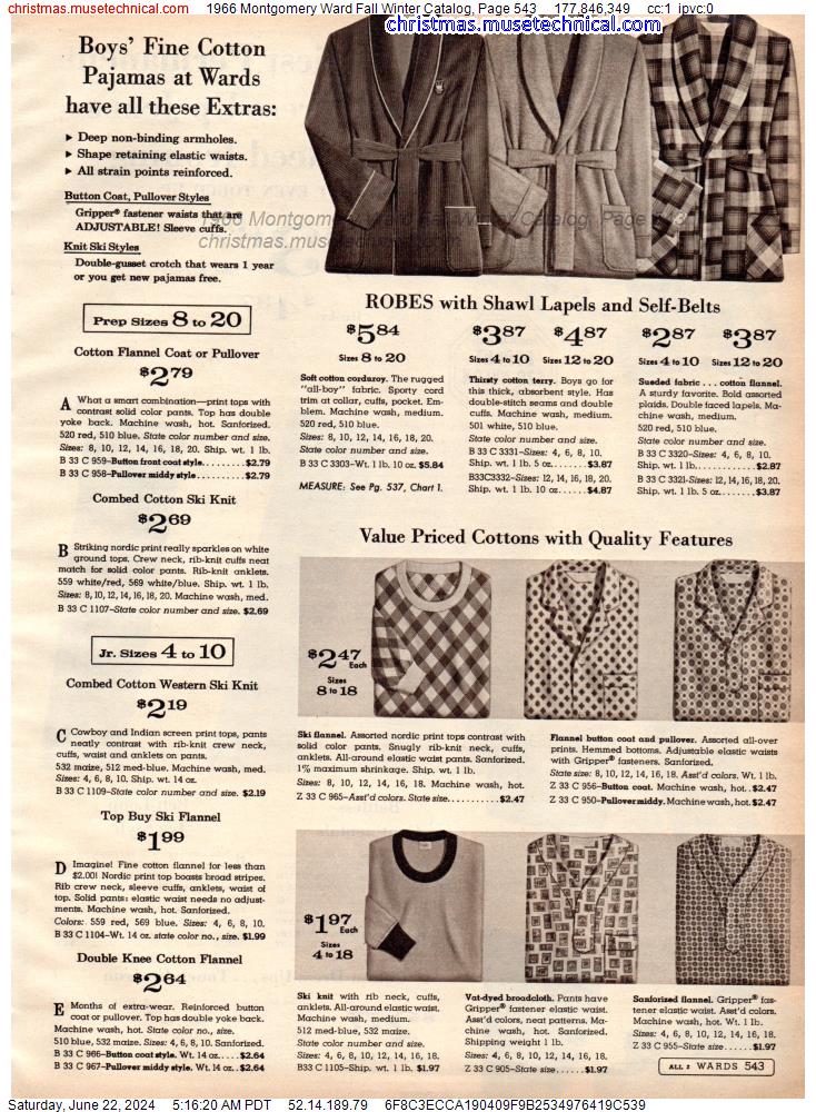 1966 Montgomery Ward Fall Winter Catalog, Page 543