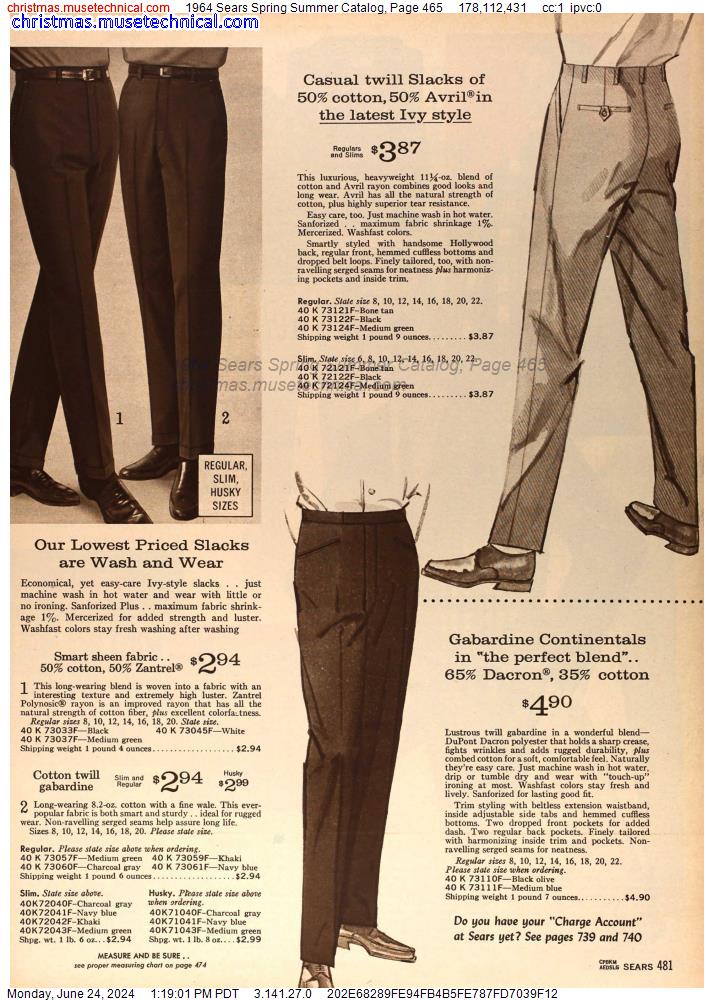 1964 Sears Spring Summer Catalog, Page 465