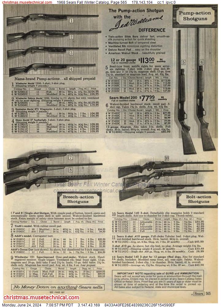 1968 Sears Fall Winter Catalog, Page 565