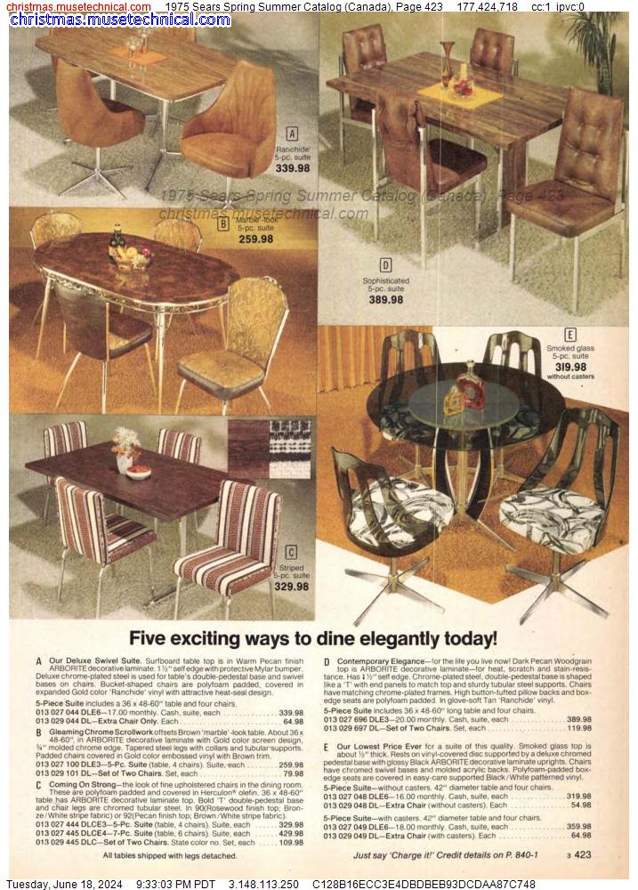 1975 Sears Spring Summer Catalog (Canada), Page 423