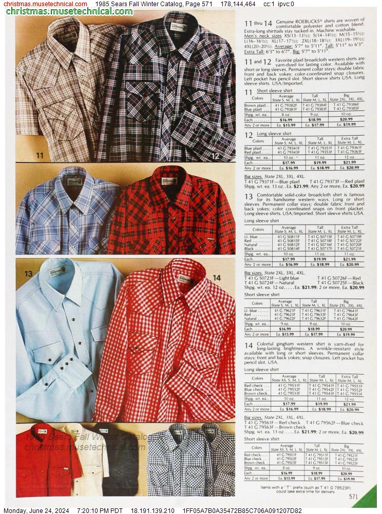 1985 Sears Fall Winter Catalog, Page 571