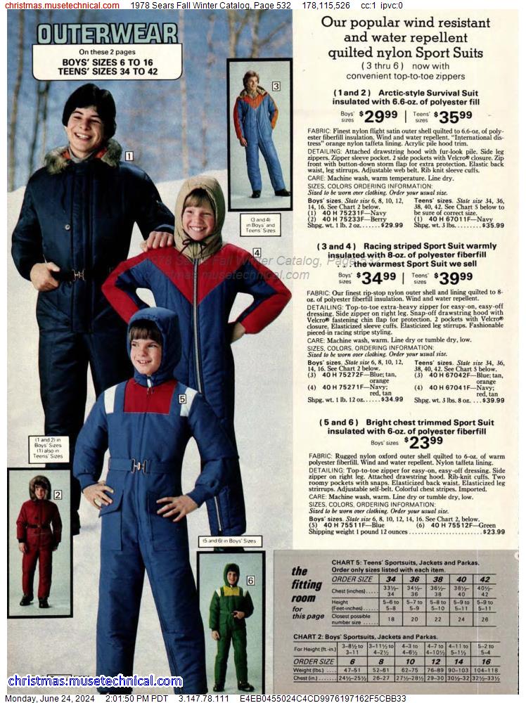1978 Sears Fall Winter Catalog, Page 532