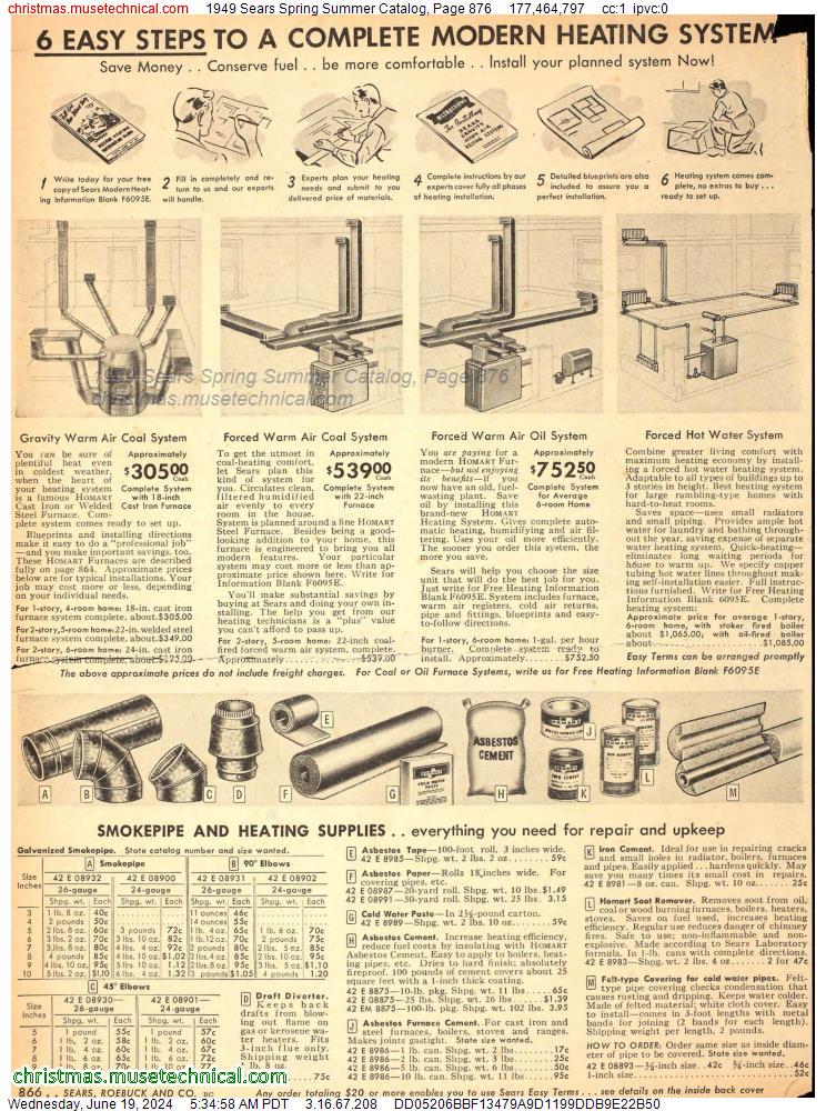 1949 Sears Spring Summer Catalog, Page 876