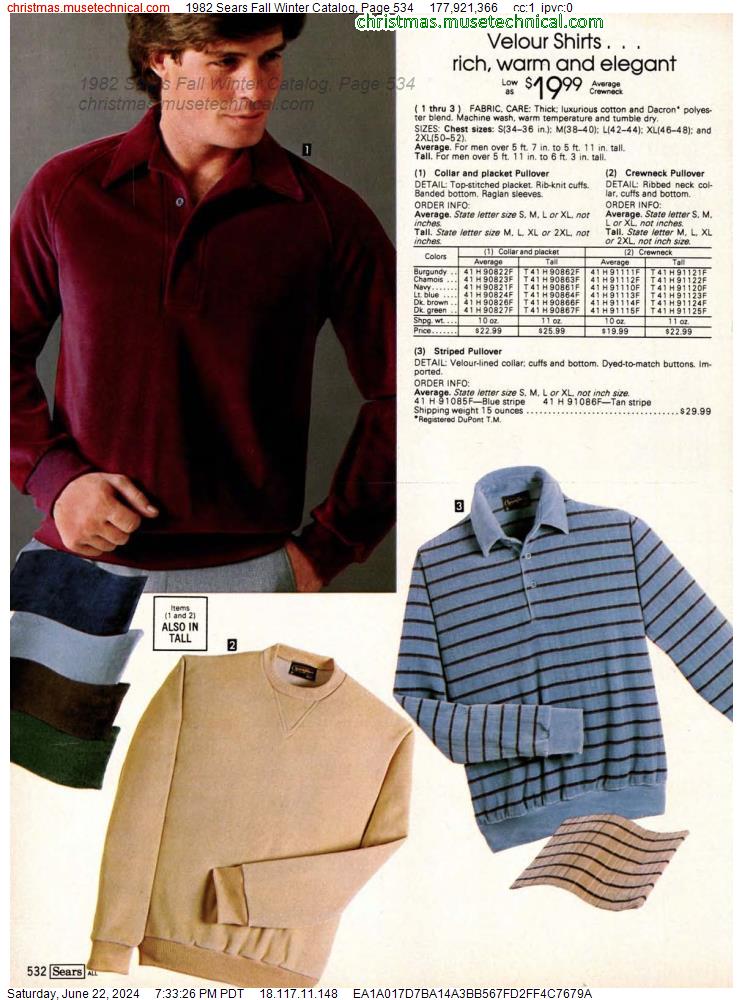 1982 Sears Fall Winter Catalog, Page 534