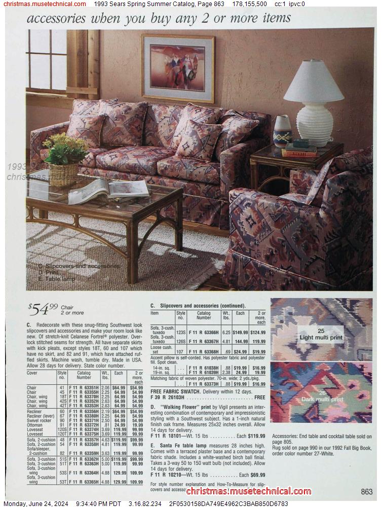 1993 Sears Spring Summer Catalog, Page 863