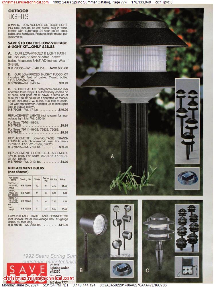 1992 Sears Spring Summer Catalog, Page 774