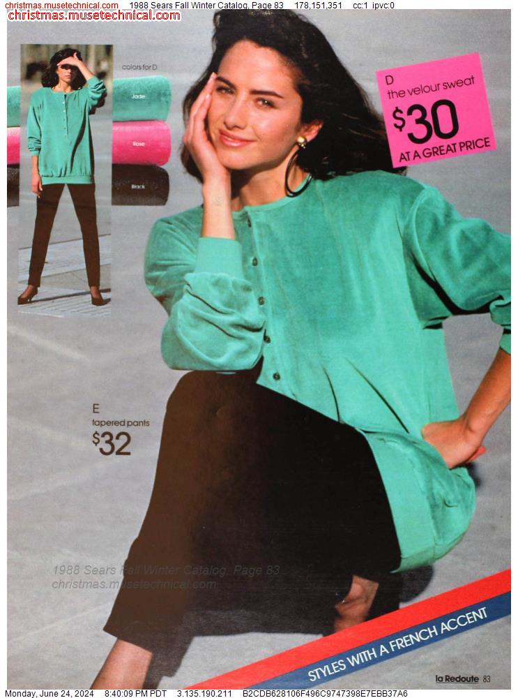 1988 Sears Fall Winter Catalog, Page 83
