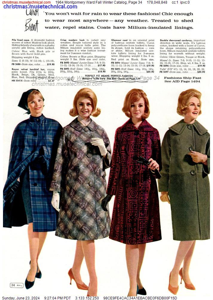 1964 Montgomery Ward Fall Winter Catalog, Page 34