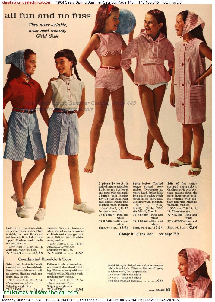 1964 Sears Spring Summer Catalog, Page 445