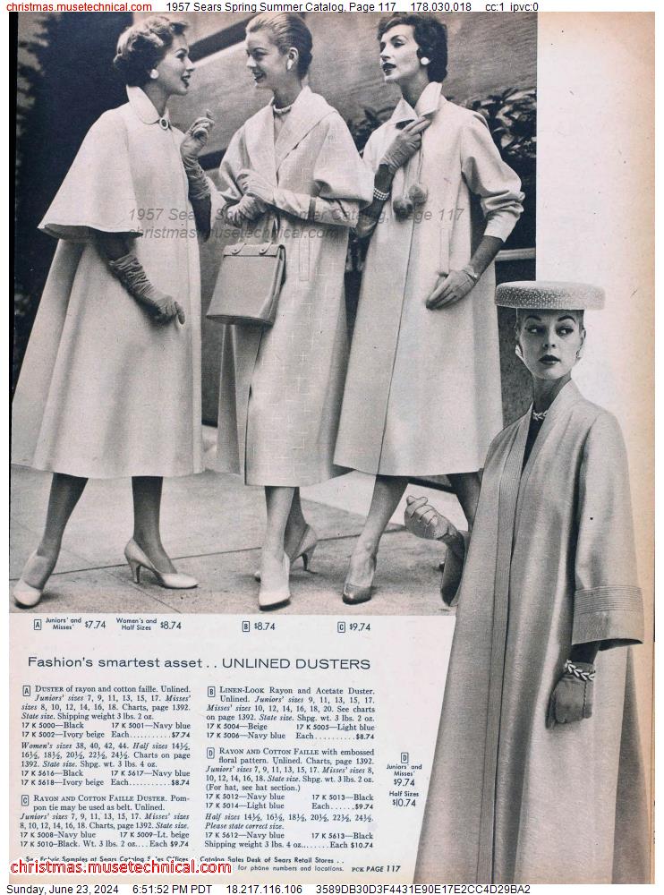 1957 Sears Spring Summer Catalog, Page 117