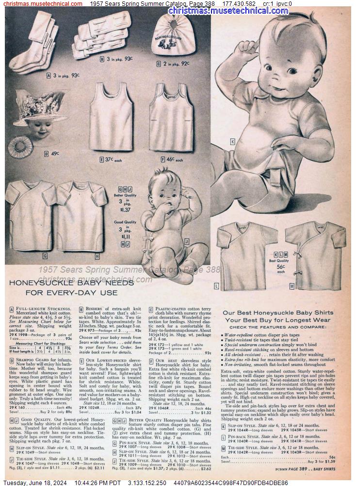 1957 Sears Spring Summer Catalog, Page 388