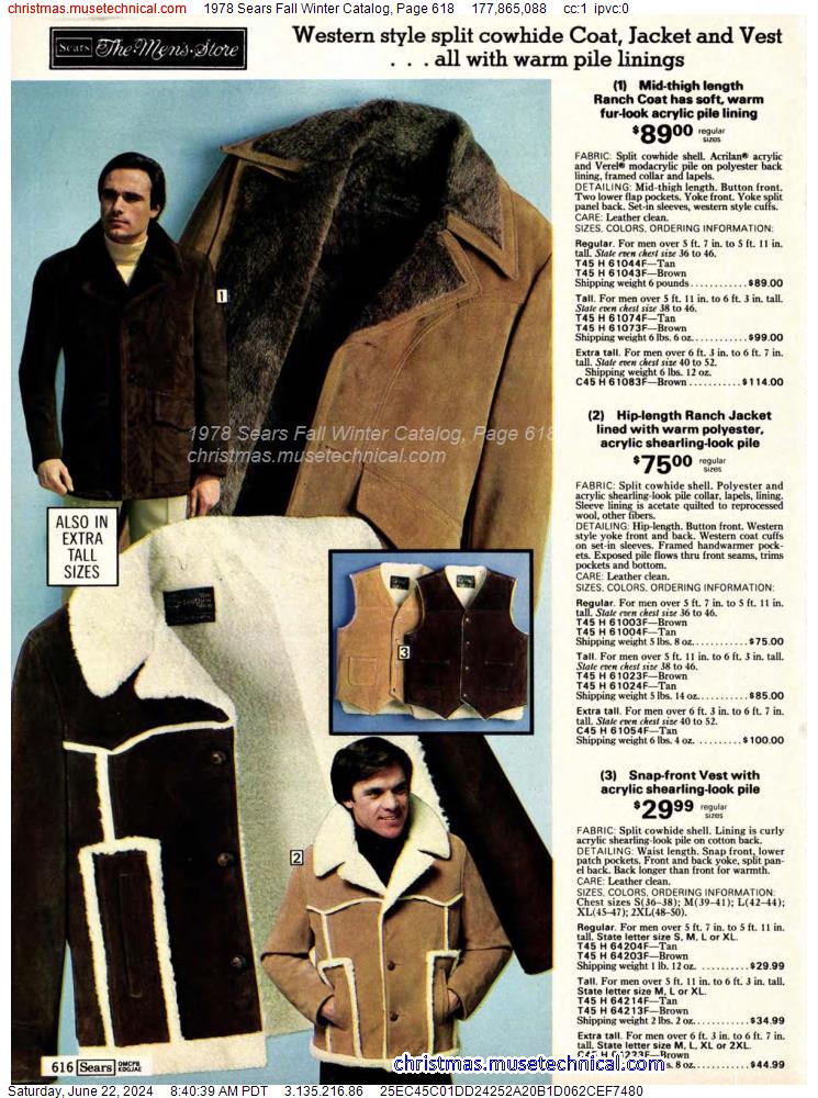 1978 Sears Fall Winter Catalog, Page 618
