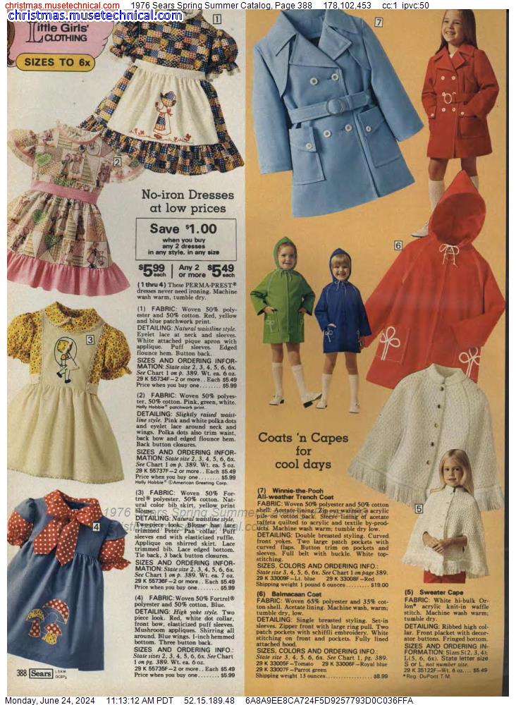 1976 Sears Spring Summer Catalog, Page 388