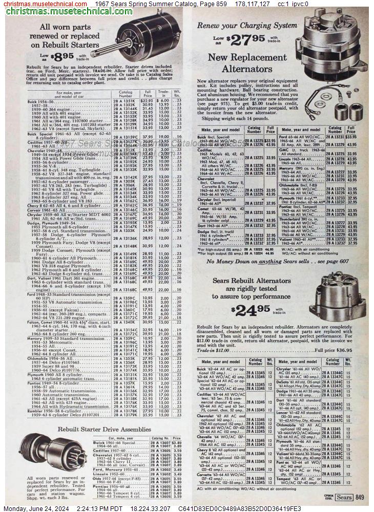 1967 Sears Spring Summer Catalog, Page 859