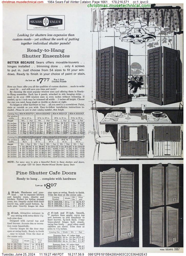 1964 Sears Fall Winter Catalog, Page 1661