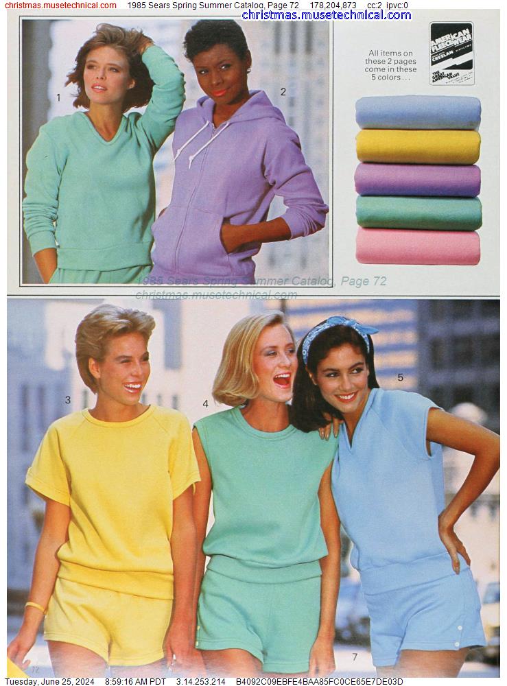 1985 Sears Spring Summer Catalog, Page 72