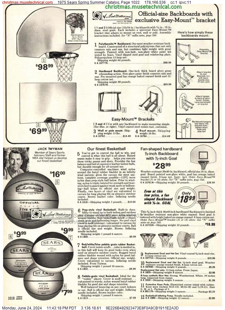 1975 Sears Spring Summer Catalog, Page 1022