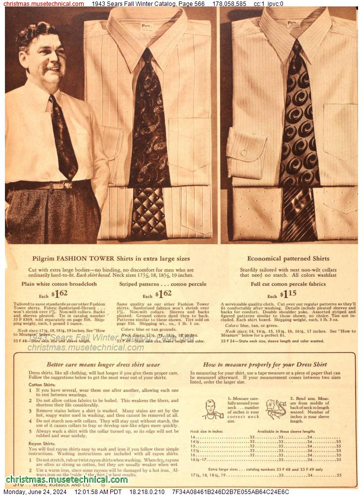 1943 Sears Fall Winter Catalog, Page 566
