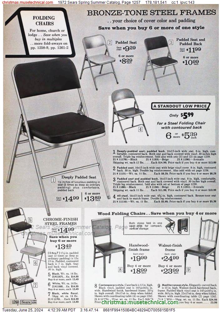 1972 Sears Spring Summer Catalog, Page 1257