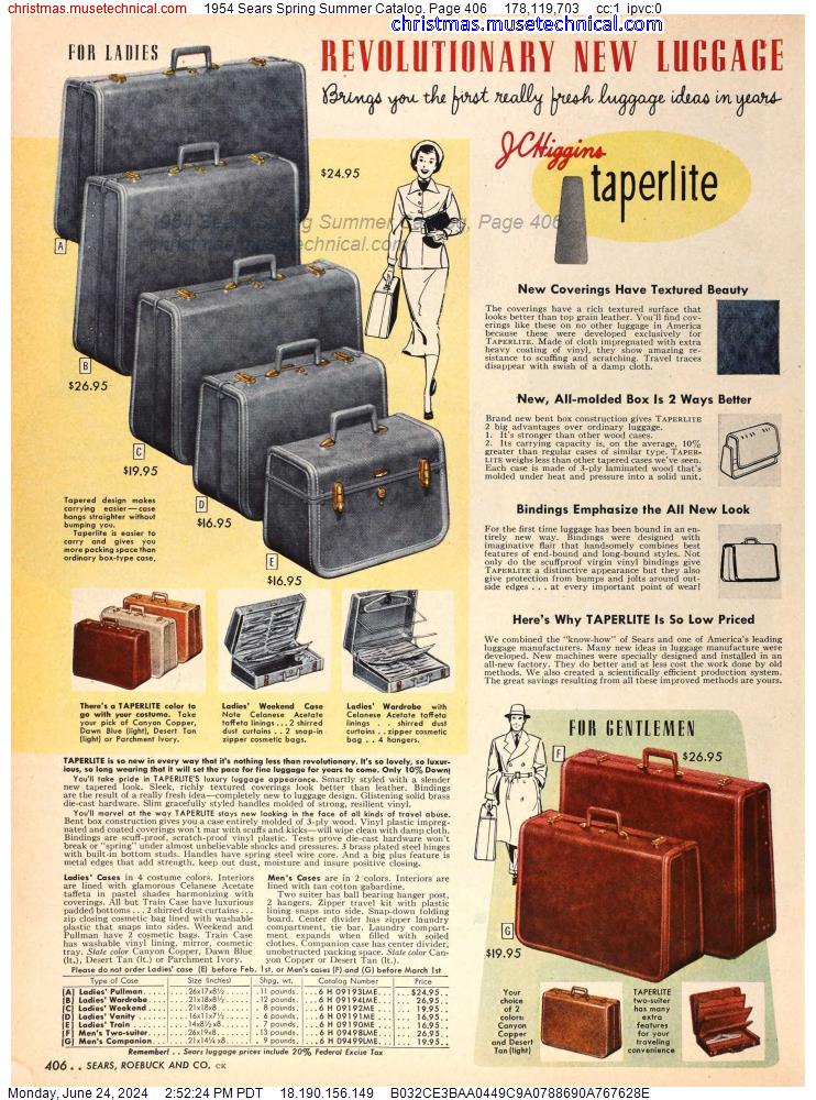 1954 Sears Spring Summer Catalog, Page 406