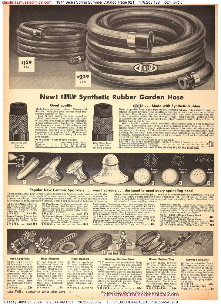 1944 Sears Spring Summer Catalog, Page 921
