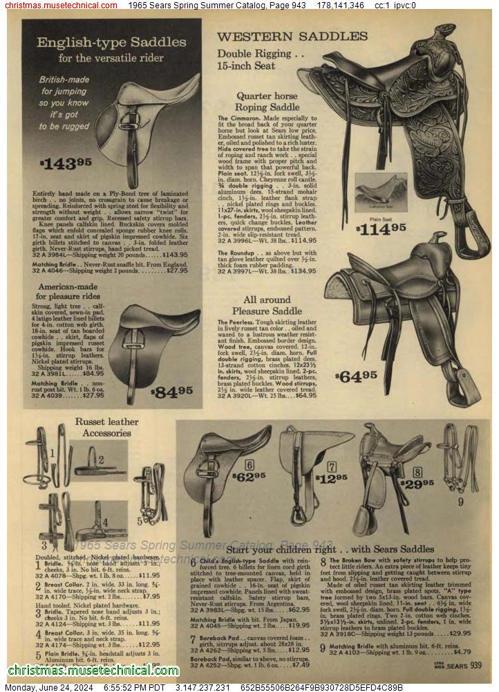 1965 Sears Spring Summer Catalog, Page 943