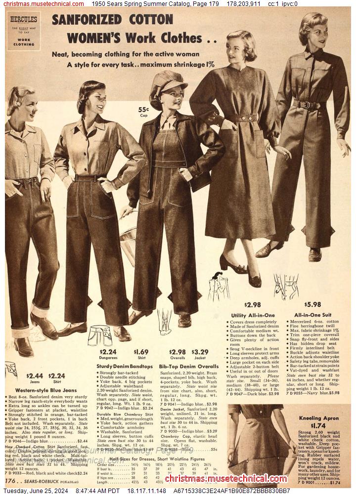 1950 Sears Spring Summer Catalog, Page 179